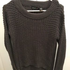 Waffle type sweater